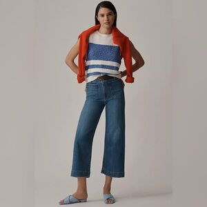 The Colette Crop Wide-Leg Jeans by Maeve Lazelus 28P Anthropologie